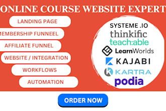 do kajabi website online course systeme io gohighlevel podia teachable website