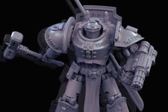 sculpt 3d miniature warhammer 40k, tabletop figurine miniature toys 3d printing