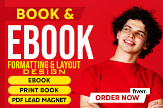 do book formatting and layout design for print and ebook cover design