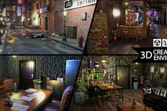 create high quality 3d game environments for unreal and unity