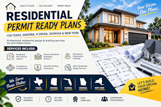 do residential permit ready plans for texas, arizona, florida, georgia, new york