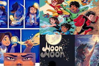 draw comic panel comic book illustration, multi page comic strip graphic novel