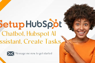setup hubspot chatbot, hubspot ai assistant, create tasks on hubspot crm