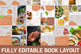 book layout design format your novel fiction book cookbook price list