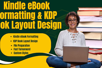 be your kindle ebook formatting  KDP book layout design for amazon publish