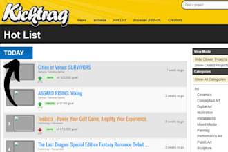 crowdfunding promotion on kickstarter to rank campaign on kicktraq top 10 list