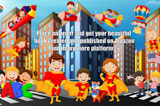 do children story book illustration and children book cover