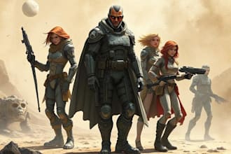 draw a sci fi illustration or sci fi character artwork