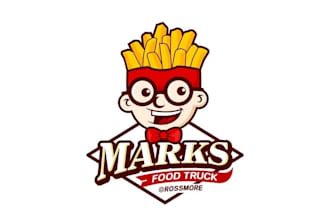 design good looking restaurant food truck logo