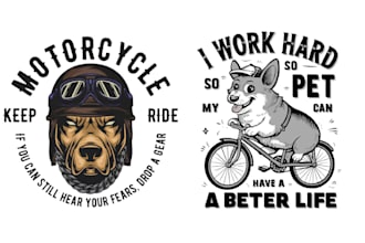 make animal t shirt dog training biker logo