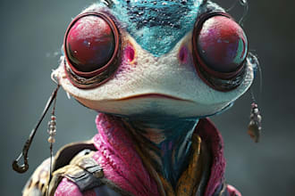 draw monster, creature, fantasy character, for game or