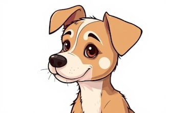 draw pet portrait animal illustration into vector cartoon