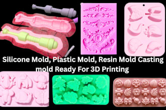 design custom 3d molds for silicone, resin, plastic, and injection casting