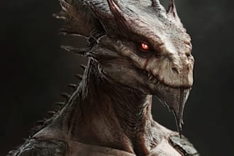 create a high quality character or creature design