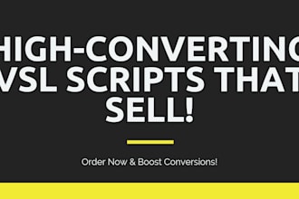 write high converting vsl scripts for your sales video