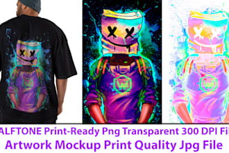 convert your images to perfect dtf halftone printing