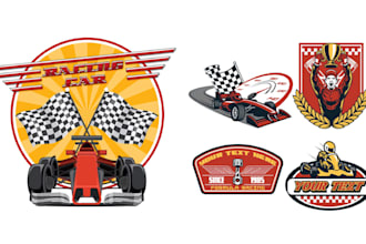 make unique t shirt champion racing car logo