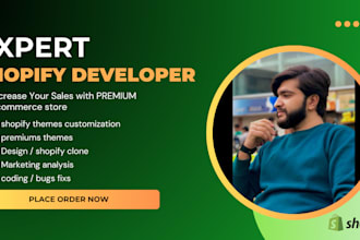be your shopify developer, expert in design, clone, bug fix and liquid coding