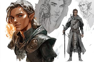 design a dnd art and d and d character for you