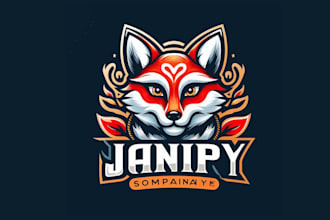 design ninja fox esports mascot logo with express delivery