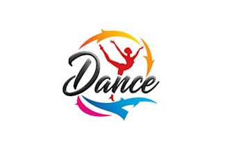 do unique girl dance logo design one day