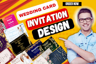 design invitation, event, cermony and evite cards in 4hrs