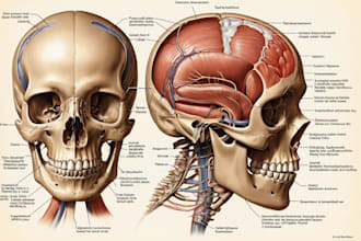 design scientific medical anatomy educational illustrations
