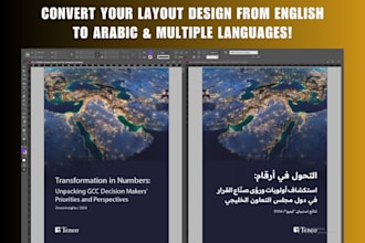 convert your layout design from english to arabic and multiple languages