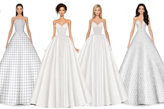 illustrate bridal gown for you
