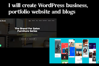 create wordpress portfolio website, business website, blogs