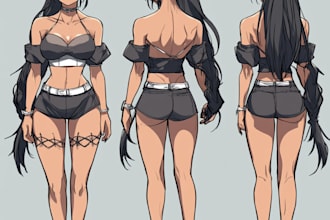 draw character sheet or reference sheet for your character