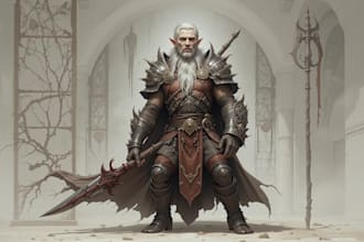 draw a fantasy character for dnd or similar