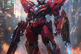 desing a gundam, transformer, robot, armor, mecha
