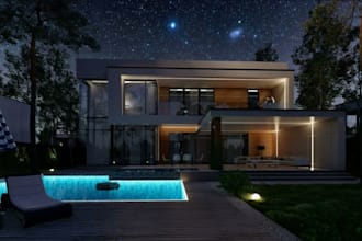 style house,a detailed living room layout with beautifully designed bedroom cgi
