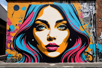 create custom street graffiti pop art or urban character portraits