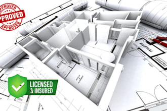 licensed architect, structural engineering city permit drawing in ca, co, ct, de