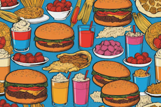 craete food pop art of your food