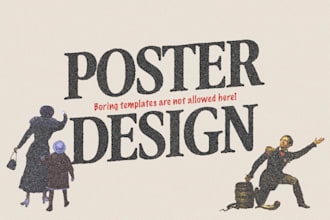design a stunning poster for your book, game, movie, album