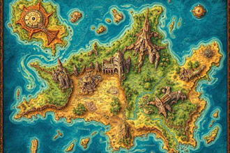 make artistic fantasy map, sci fi map for yo