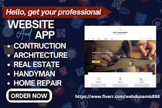create construction website architecture real estate home improvement website