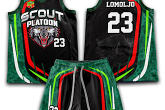 do full dye sublimation design for sports jersey and shorts