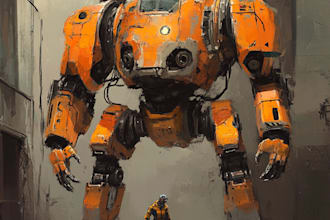 made gundam, mecha robot character depending on your concept