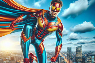 draw a cool comic book superhero