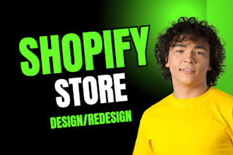 design, redesign or set up one product shopify store