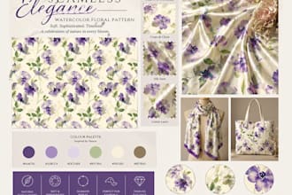 design exclusive seamless patterns for fabrics and accessories