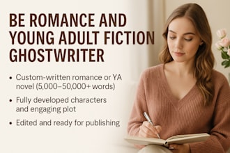 be romance ebook writer ghostwriter young adult fiction novel book writer