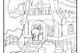 draw you 20 coloring book pages, children activities, exercises