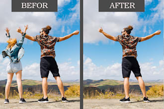 add, replace, remove objects, person, people from photo, photoshop image editing