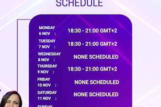 design schedules and announcemnets for your twitch channel