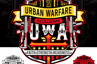 make powerful premier self defense academy logo  design